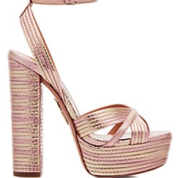 NBW Sundance Snake-Embossed Platform Sandals Color: PARADISE PINK (SOLD OUT) - Picture 8 of 13